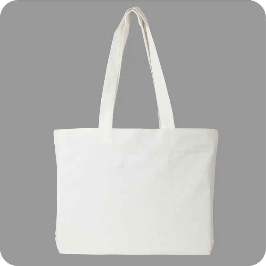 Canvas tote, zip top, inside pocket (CNS-79)