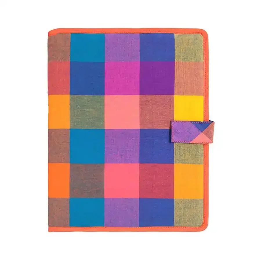 Cotton folder, madras check, A4 (FDR-48)