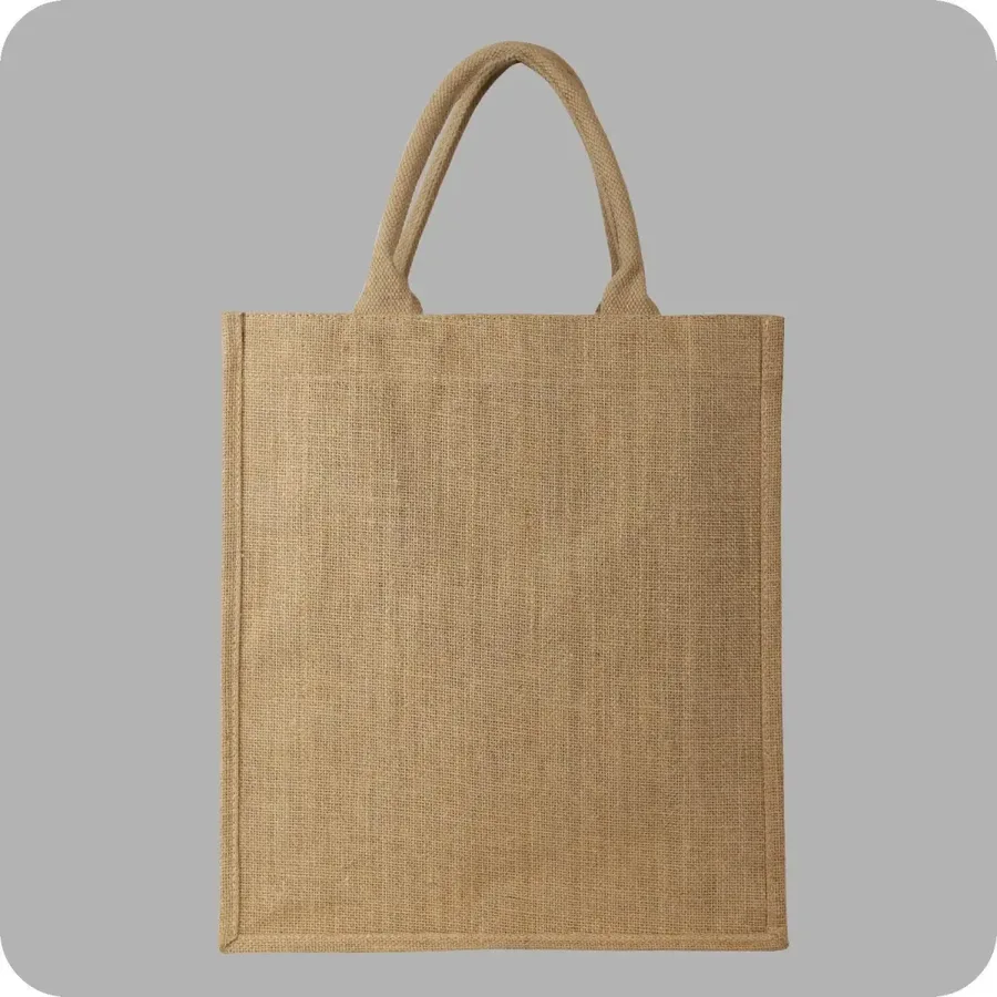 Jute tote, 12 × 14 × 5 (JTE-70)