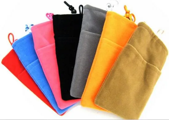 Velvet pouches, drawstring, colours (PCH-04)